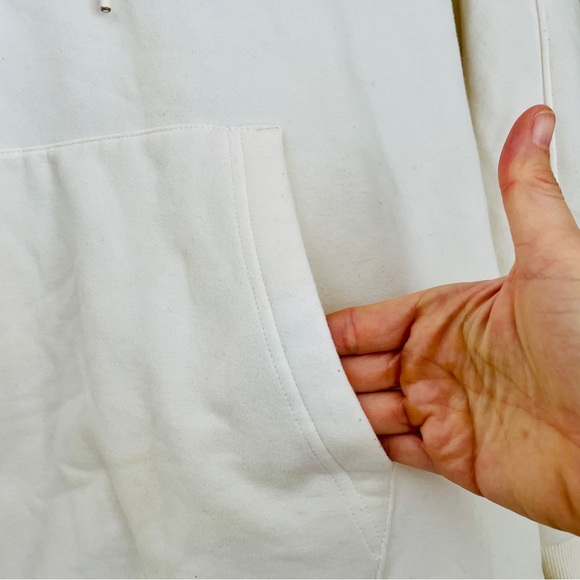 Athleta Retroplush II Hoodie Hooded Sweatshirt Creamy Ivory Medium - Picture 10 of 15